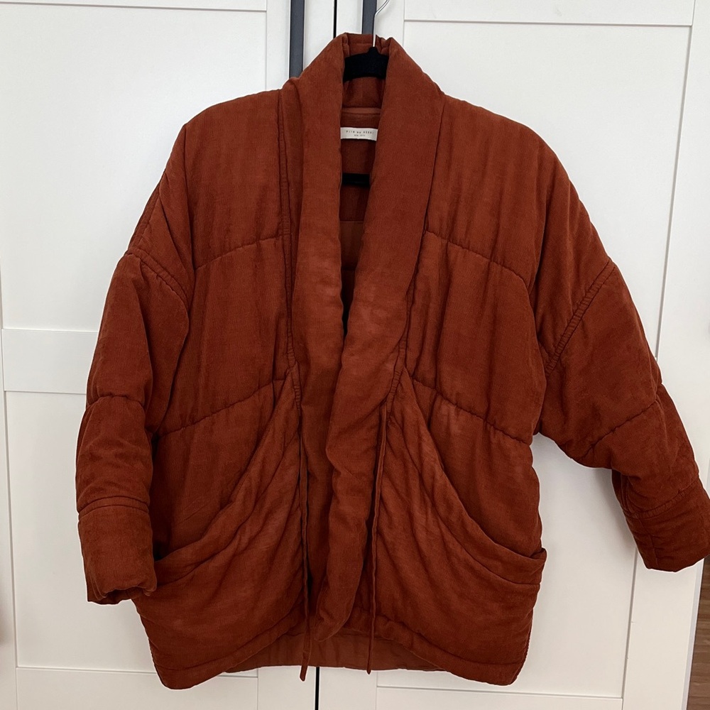 7115 by Szeki Sumo Coat in Rust Corduroy